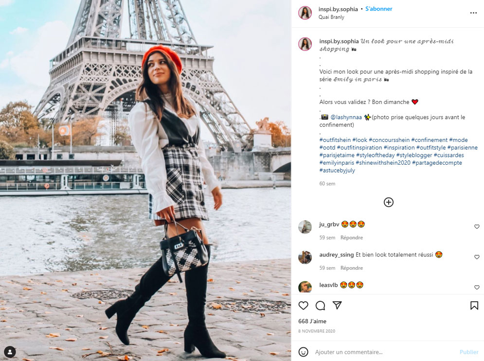 Concours Mode SheIn - engagement Instagram Campus Activation